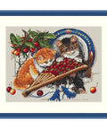 Kittens and Cherries SK68 cross stitch kit by Merejka