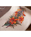Vintage Lilies SK90A Aida 16 Cappuccino cross stitch kit by Merejka