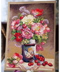 Cupids Flowers SK91 cross stitch kit by Merejka