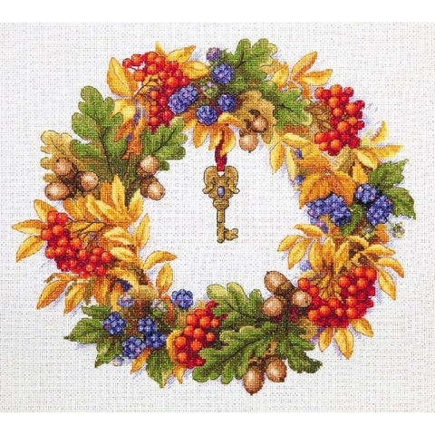 Autumn Wreath SK99 cross stitch kit by Merejka