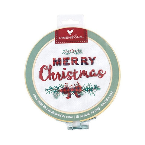 Merry Christmas (15 x 15 cm) - Cross Stitch Kit by DIMENSIONS