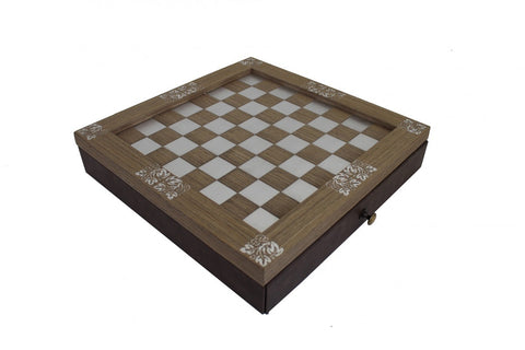 Metal Chess Pieces with Unique Wooden/Aluminium/Ecoleather Chessboard