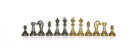 Metal Chess Pieces with Unique Wooden/Aluminium/Ecoleather Chessboard