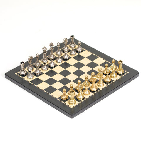 Metal Chess Pieces with Wooden Chess Board & Beautiful Case No:236