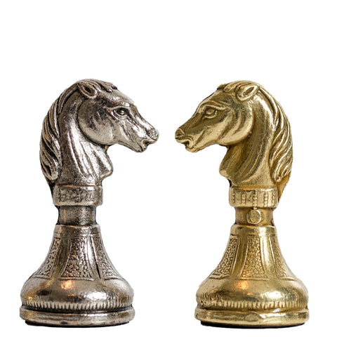 Metal Chess Pieces with Wooden Chess Board & Beautiful Case No:236