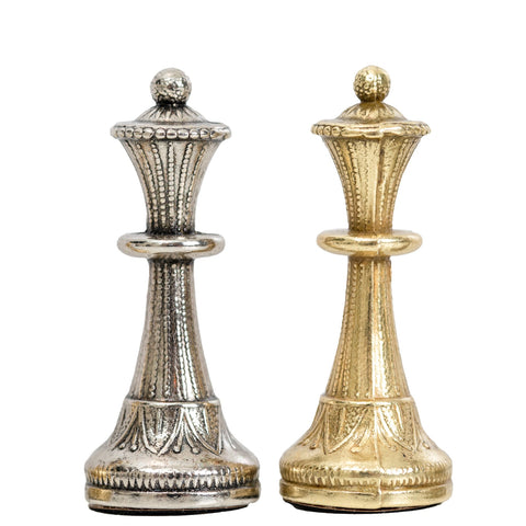 Metal Chess Pieces with Wooden Chess Board & Beautiful Case No:236