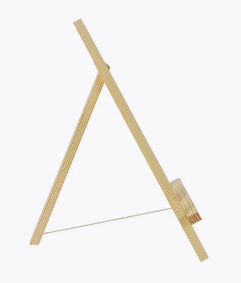 Tabletop Easel for Painting and Drawing, Compact Wooden Art Stand, Natural Wood, Fits Canvases and Sketchbooks up to 40 cm