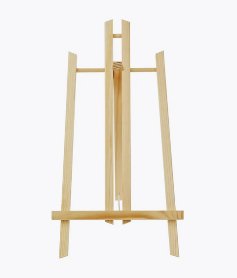 Tabletop Easel for Painting and Drawing, Compact Wooden Art Stand, Natural Wood, Fits Canvases and Sketchbooks up to 40 cm