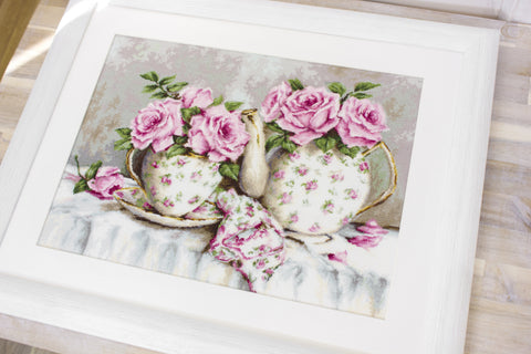 Morning Tea and Roses SB2320 - Cross Stitch Kit