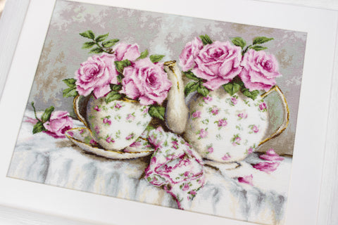 Morning Tea and Roses SB2320 - Cross Stitch Kit