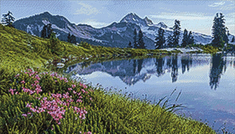 Mountain lake 70х40 Diamond Painting Set Cs2717