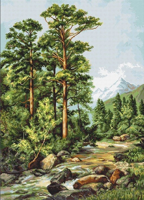 Mountain River SB522 - Cross Stitch Kit by Luca-s