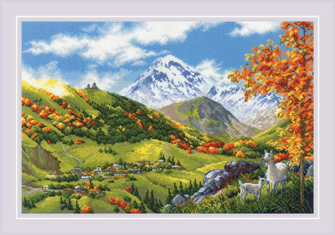 Mountain Village. Cross Stitch kit by RIOLIS Ref. no.: 2072