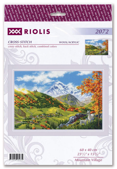 Mountain Village. Cross Stitch kit by RIOLIS Ref. no.: 2072