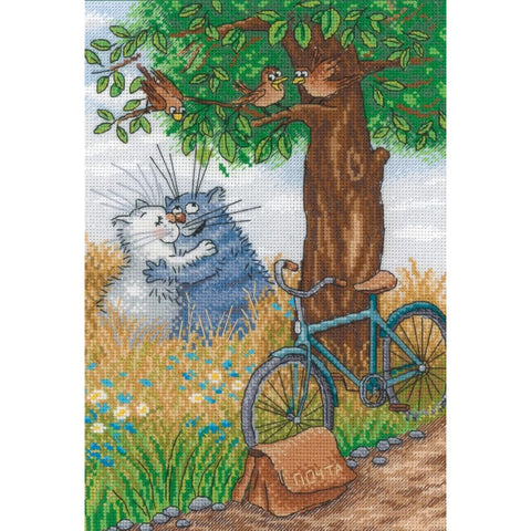 First Kiss SNV-637 cross stitch kit by MP Studio