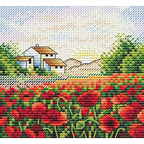 Cross Stitch Kit Poppy Morning SM-432