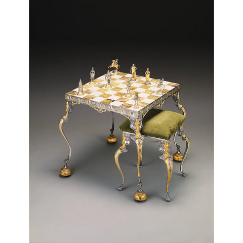 Handmade 24K Gold-Plated Bronze Chess Set