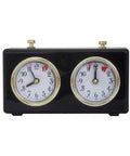 Analog Chess Clock, Black Classic with Gold Accents