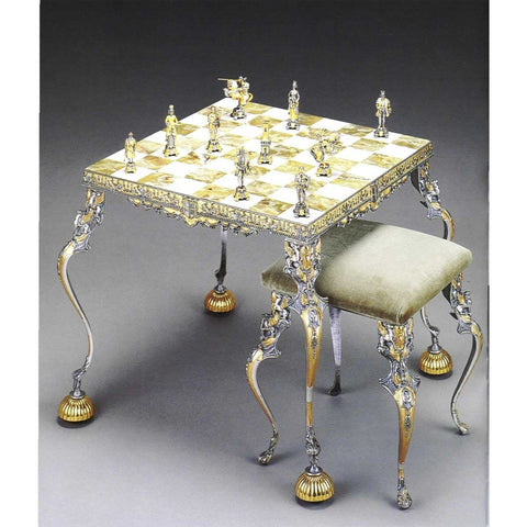 Luxury 24K Gold-Plated Bronze Chess Set