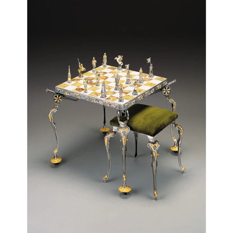 24K Gold-Plated Bronze Chess Set