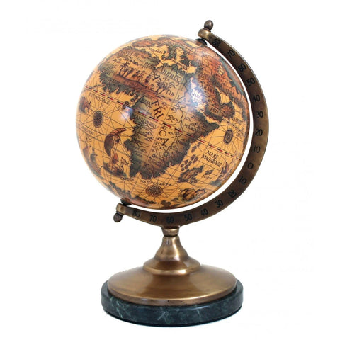 Vintage World Globe with Marble Base