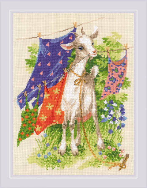 Naughty Goat cross stitch kit by RIOLIS Ref. no.: 1891