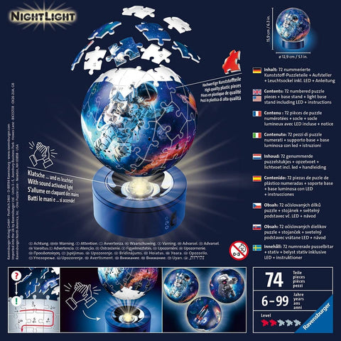 Night Light Puzzle Ball Astronauts in Space