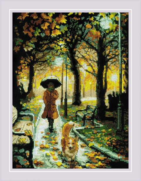 Night Park. Cross Stitch kit by RIOLIS Ref. no.: 2064