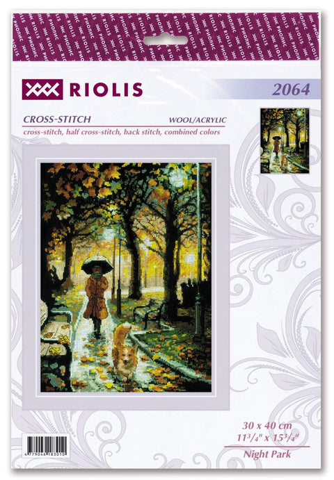 Night Park. Cross Stitch kit by RIOLIS Ref. no.: 2064