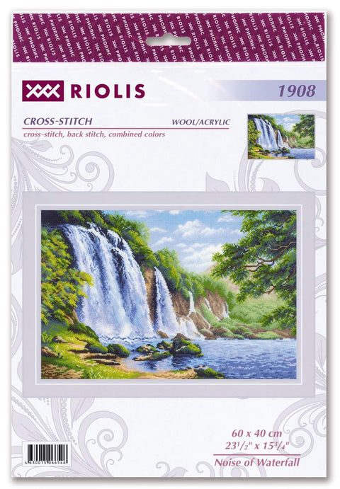 Noise of Waterfall cross stitch kit by RIOLIS Ref. no.: 1908