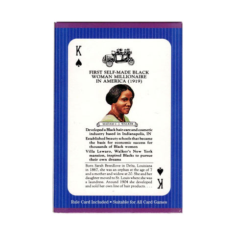 Notable Black Women In American History playing card game Us Games Systems