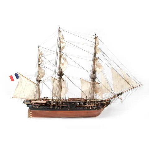 Occre Belle Poule Ship with a stand