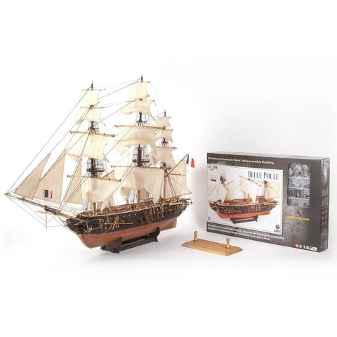 Occre Belle Poule Ship with a stand