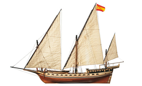 Occre Cazador 1:60 Scale Wood Model Ship Kit 14002