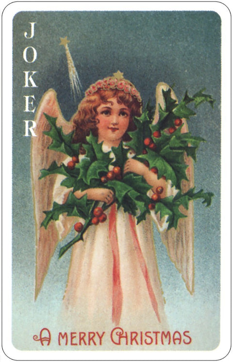 Old Time Christmas Angels playing cards set (double deck)