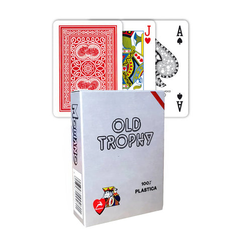 Modiano Old Trophy playing cards (red)