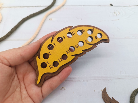 Wooden Feather-Shaped Desk Organizer, 3 mm Plywood Pen Holder, Natural Color, 13 x 5.5 cm, Kind Fox by Wizardi