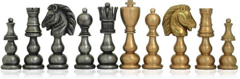 ORIENTAL XL Chess Set with Genuine Leather Chess Board