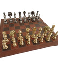 ORIENTAL XL Chess Set with Genuine Leather Chess Board