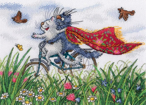 Over Pansies Field SNV-615 cross stitch kit by MP Studio