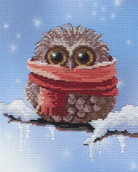 Owl - Winter SRK-303 cross stitch kit by MP Studio