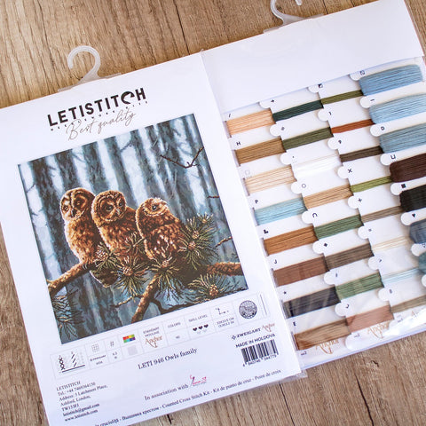 Owls Family SLETI946 - Cross Stitch Kit