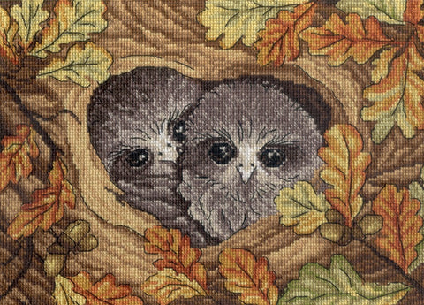 Owls SNV-548 cross stitch kit by MP Studio