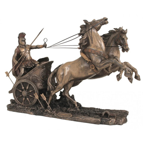 Greek Hero Achilles Chariot Statue