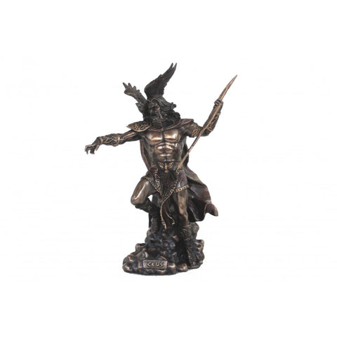 Zeus Statue with Eagle & Lightning