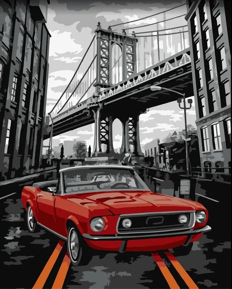 Paint by number kit: Brooklyn streets 40x50 cm C042