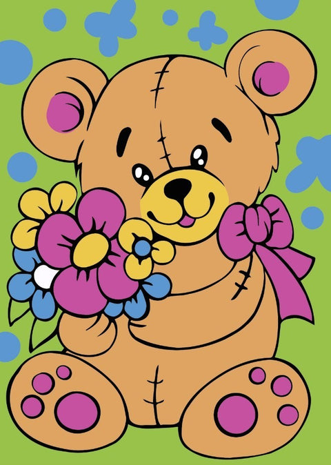 Paint by number kit: Care Bear  16.5x13 cm MINI108