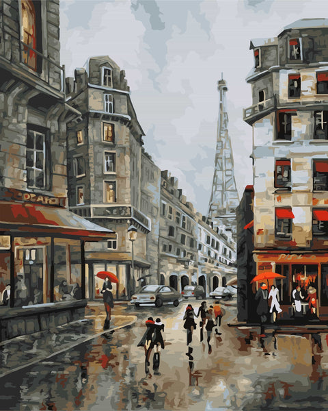 Paint by number kit: Day in Paris 40x50 cm D012