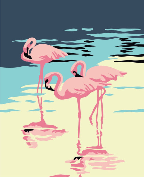 Paint by number kit: Flamingo 16.5x13 cm MINI035