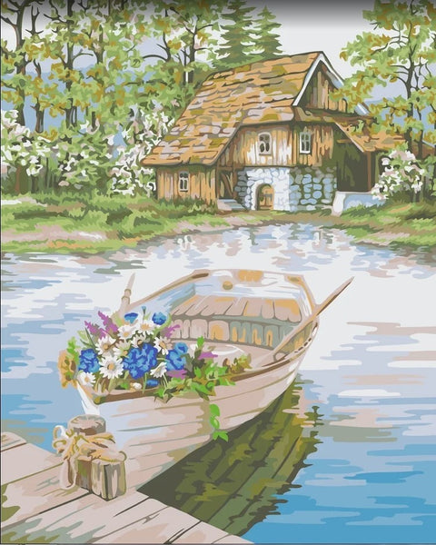 Paint by number kit: Little boat 40x50 cm A105